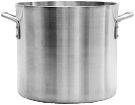 FSE ALSKSP609 Stock Pot, 60 qt, 16-3/8" dia. x 17-1/3"H, 1-2/3" Length for riveted handle, aluminum, 6mm Wall thickness, dishwasher safe, standard Electric, Gas Cooktop, Halogen Ready, heavy-duty, NSF