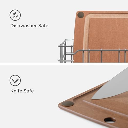 Epicurean All-In-One Cutting Board, 19.5" x 14.5" Juice Groove, Nutmeg