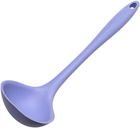 Chef Craft Premium Silicone Cooking Ladle, 11.25 inch, Pastel Blue