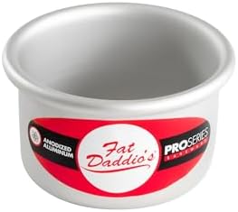 Fat Daddio's PCC-32SET Anodized Aluminum Round Cheesecake Pan with Removable Bottom, 3 x 2 inch, Set of 2