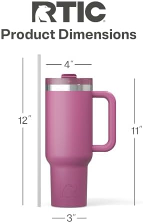 RTIC 40oz Road Trip Tumbler, Insulated, Ceramic Lined, Orchid