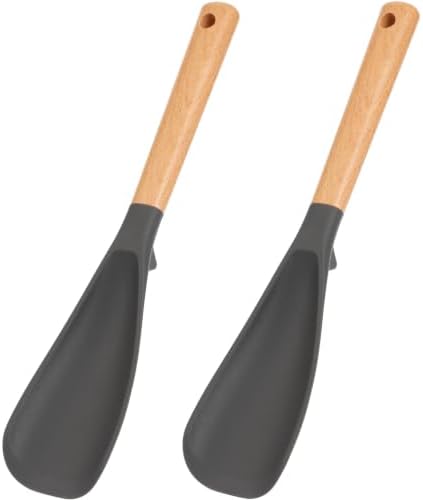2 Pack Silicone Cooking Spoon for Nonstick Cookware, Silicone Spatula Spoon