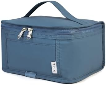 NOL Small Lunch Bag Mini Lunch Box Insulated Lunch Bag for Men/Women Leakproof Cooler Tote Bag Lightweight Nylon Waterproof Lunch Box For Work, Dusty blue