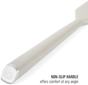 Calphalon Edge Silicone Scraper, Flexible Kitchen Scraper Spatula with Reinforced Core, Heat-Resistant Nonstick-Safe Baking & Mixing Tool for Kitchen Use, Taupe
