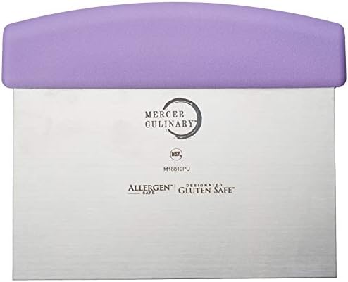 Mercer Culinary Millennia Bench Scraper, 6-Inch x 3-Inch Blade, with Purple Handle,