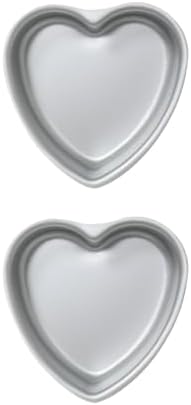 Heart Shaped Cake Pans, 6 x 2 Inch, Set of 2, Aluminum