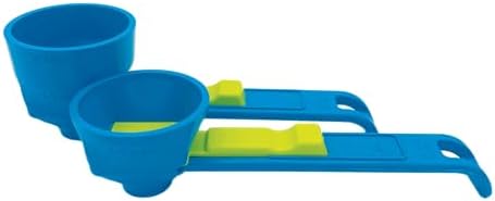 the original measuring scoop + funnel No spill preparation of protein powder, workout & sports drinks, baby formula & kcup refill Mess & Spill free - (Set of 1 & 2 Tablespoon)