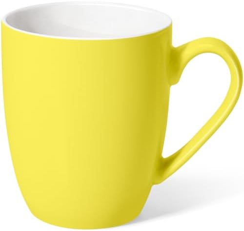 Urbanstrive 16 oz Large Coffee Mug with Handle Tea Cup Novelty Coffee Cup Idea Gift for Men Women Office Work (Yellow)