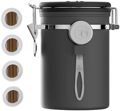 Coffee Gator Coffee Canister, 22oz Airtight Stainless Steel Container