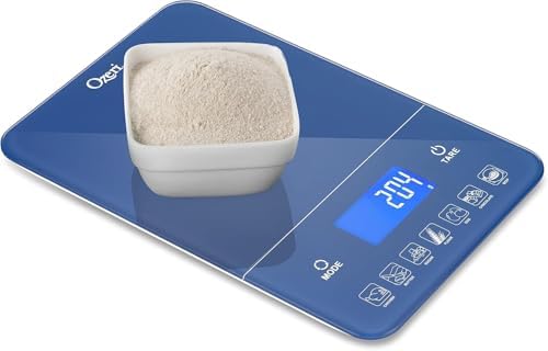 Ozeri Touch III 22 lbs (10 kg) Digital Kitchen Scale, in Tempered Glass