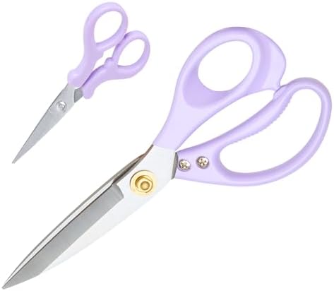 All Purpose Kitchen Scissors, Kitchen Shears Heavy Duty - Dishwasher Safe Food Scissors- Multipurpose Cooking Shears for Meat Poultry Food, Herbs, and Fish, Comfort Grip Handles, Purple
