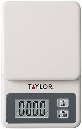 Taylor Compact Digital Scale (White), 11 pound capacity