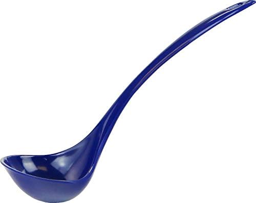 Reston Lloyd Melamine Soup Ladle Kitchen Utensil, Premium Quality Utensil with Heat Resistant Ergonomic Handle, Durable BPA-Free Plastic, 10.5 inch long, 6pc Set, Indigo