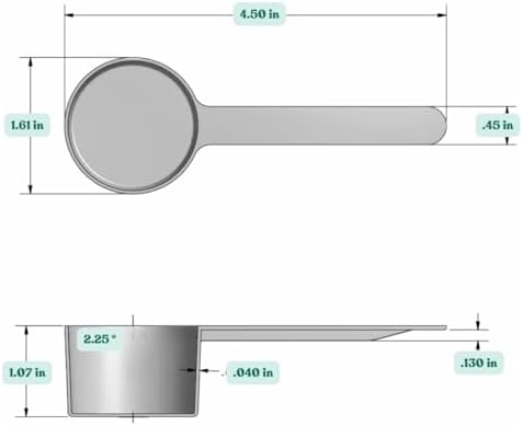 2 Tablespoon (1 Oz. | 6 Teaspoon | 29.6 mL) Long Handle Plastic Measuring Spoon for Coffee, Protein Powder, Spices, Grains, Dry Goods – Food-Grade BPA-Free (Pack of 2)