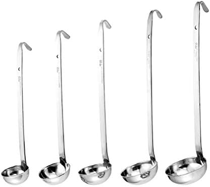 Stainless Steel Soup Ladle Set Long Handled Spoons with Pouring
