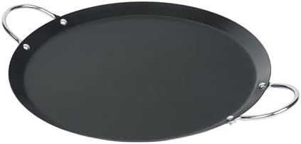 Restaurantware Round Carbon Steel Griddle, 14.6 x 11.1 In