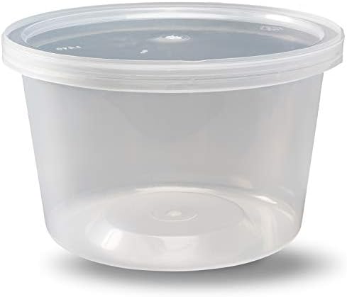 DuraHome - Deli Containers with Lids Leakproof - 80 Pack BPA-Free Plastic Microwaveable Clear Food Storage Container Premium Heavy-Duty Quality, Freezer & Dishwasher Safe (16 oz.)