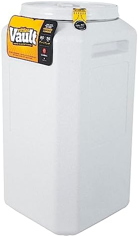 Vittles Vault Traditional Dog and Cat Food Container + Scoop, Gray, 80lbs