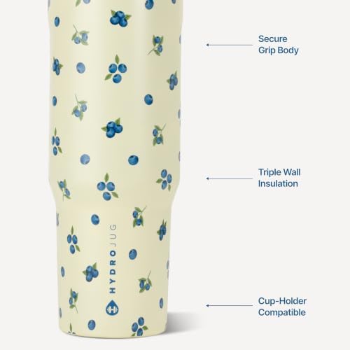 HydroJug Sport 40 oz Insulated Stainless Steel Water Bottle, Freshly Pick'd