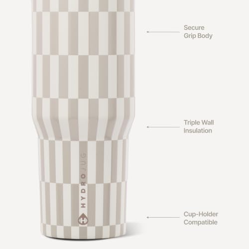 HydroJug Sport 32 oz Insulated Stainless Steel Water Bottle, Latte