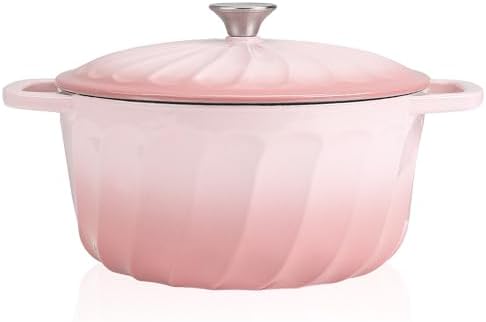 Enameled Cast Iron Dutch Oven Pot with Lid, 6 QT Large Dutch Oven