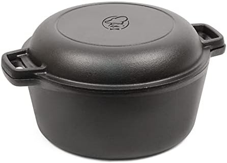 Commercial Chef 2-in-1 5-Qt. Dutch Oven, 10.25-Inch Skillet Lid, CHFL508