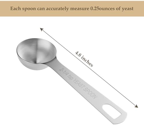 2PCS Yeast Measuring Spoon(2-1/4tsp, 2.25tsp, 0.25oz)