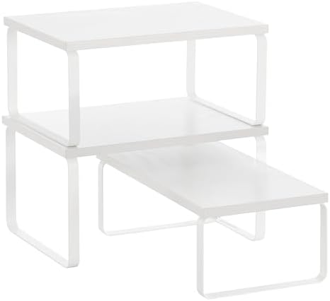 SONGMICS Cabinet Organizer Shelf, Set of 3 Spice Rack, Kitchen Storage