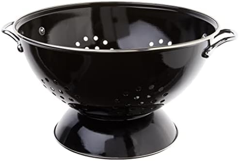 Calypso Basics by Reston Lloyd Powder Coated Enameled Colander, 5 Quart, Black
