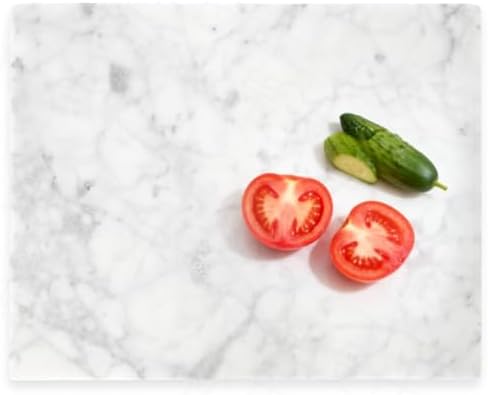 Marble Cutting Board for Kitchen 20×16 Inch Italian Carrara White