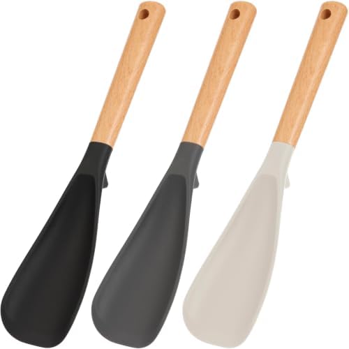 3 Pack Silicone Cooking Spoon for Nonstick Cookware, Silicone Spatula Spoon