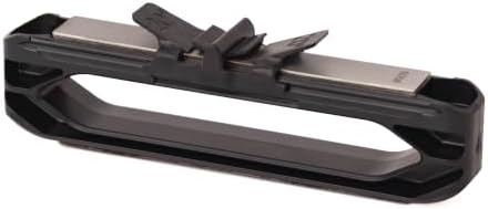 Wicked Edge Venture Nomad Portable Knife Sharpener – 300/600 Grit Dual-Sided Diamond Stone, Built-In Leather Strop, 20 Degree Guided Angle – Pocket Sharpener for Hunting, Fishing, Camping