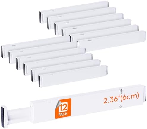 Lifewit 2.36" Upgrade Kitchen Drawer Dividers, Adjustable Drawer Organizer
