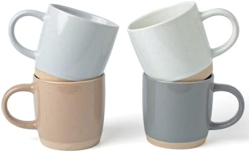 famiware Milkyway Coffee Mugs of 4, 13 oz Mug Set, Ceramic Cup with Handle