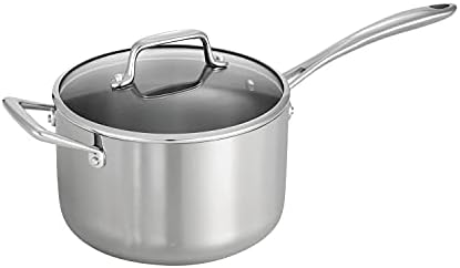 Tramontina Boston Tri-Ply Clad Stainless Steel 4-Quart Sauce Pan with Lid