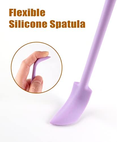 Silicone Spatula Set 6Pcs, Mini Jar Scraper for Makeup & Food
