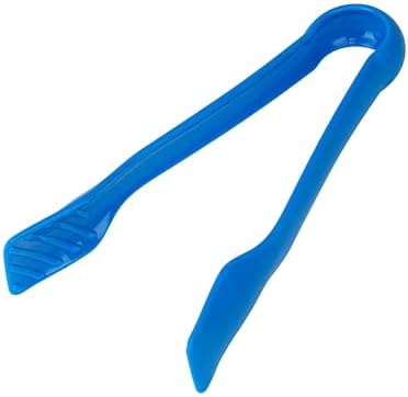 DecorRack 3 Piece Plastic Tong Set, 6-8-10 in Heavy Duty (Blue)