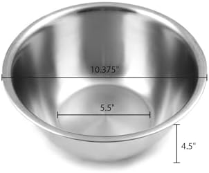 Fox Run Stainless Steel Mixing Bowl, Set of 3 Nesting Mixing Bowls