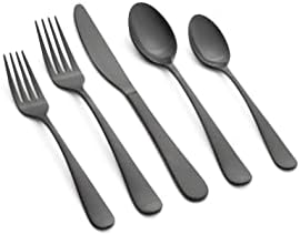 Cambridge Silversmiths Rhiannon Black Satin 20-Piece Flatware Set, Service for 4