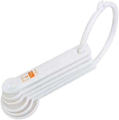 Fox Run 6-Piece Plastic Measuring Spoon Set White, 1.6 x 9 x 3 inches