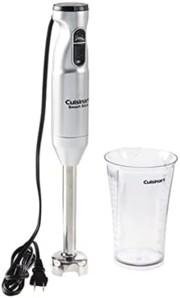 Cuisinart Smart Stick Two-Speed Corded Hand Blender, Powerful Immersion Blender with 300-Watt Motor Blends Shakes, Smoothies, Puree, Baby Food, Soups & Sauces, CSB-175SVP1, Silver