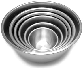 Fox Run 6-Piece Nesting Stainless Steel Polished Mixing Bowls Set