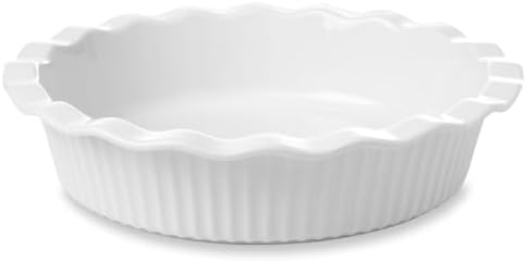 WishDeco Ceramic Pie Pan for Baking 9 Inch, Deep Round Pie Dish 50 oz