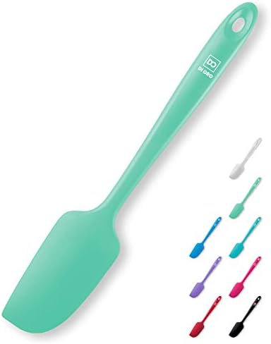 DI ORO Mini Silicone Spatula - Small Jar Scraper, 600F Heat Resistant, Mint