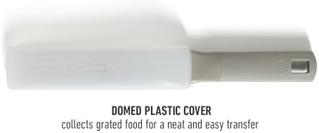 Calphalon Prime Stainless Steel Handheld Grater Lemon Zester W/Cover & Rubber Handle - Taupe