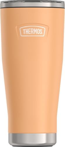 THERMOS ICON SERIES, Stainless Steel Tumbler with Slide Lock, 18 Ounce, Melon