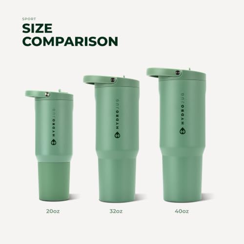 HydroJug Sport 40 oz Insulated Stainless Steel Water Bottle, Sage