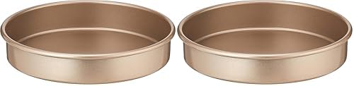 Cuisinart 9-Inch Chef's Classic Nonstick Bakeware Round Cake Pan, Champagne (Pack of 2)