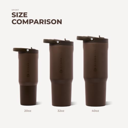 HydroJug Sport 32 oz Insulated Stainless Steel Water Bottle, Chestnut