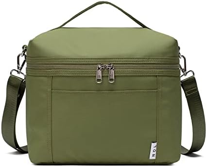 NOL 8L Insulated Lunch Bag for Women, Amy green, Medium(normal))